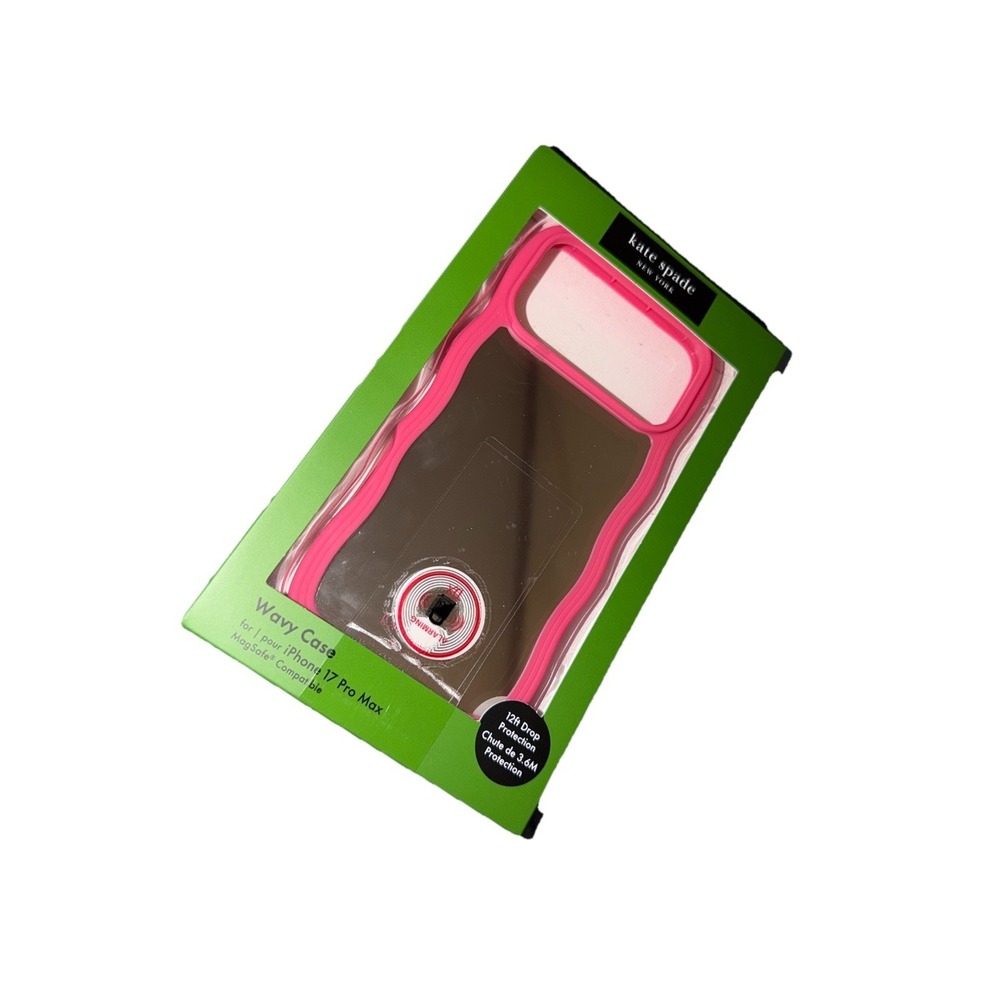 Kate Spade iPhone 17 Pro Max Case w/MagSafe - Wavy Pink w/ Mirror